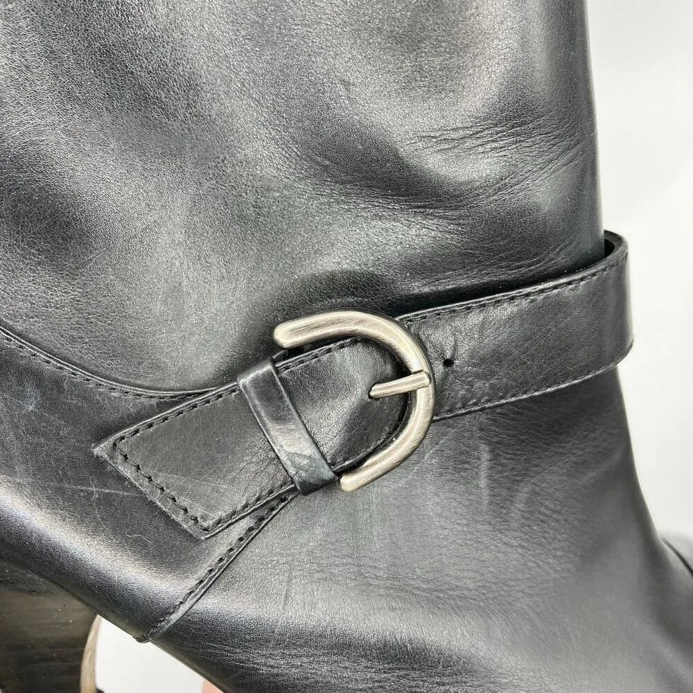 Gorgeous Max Studio RALLY Boots Genuine Fine Black Leather Ankle Boots Size 9